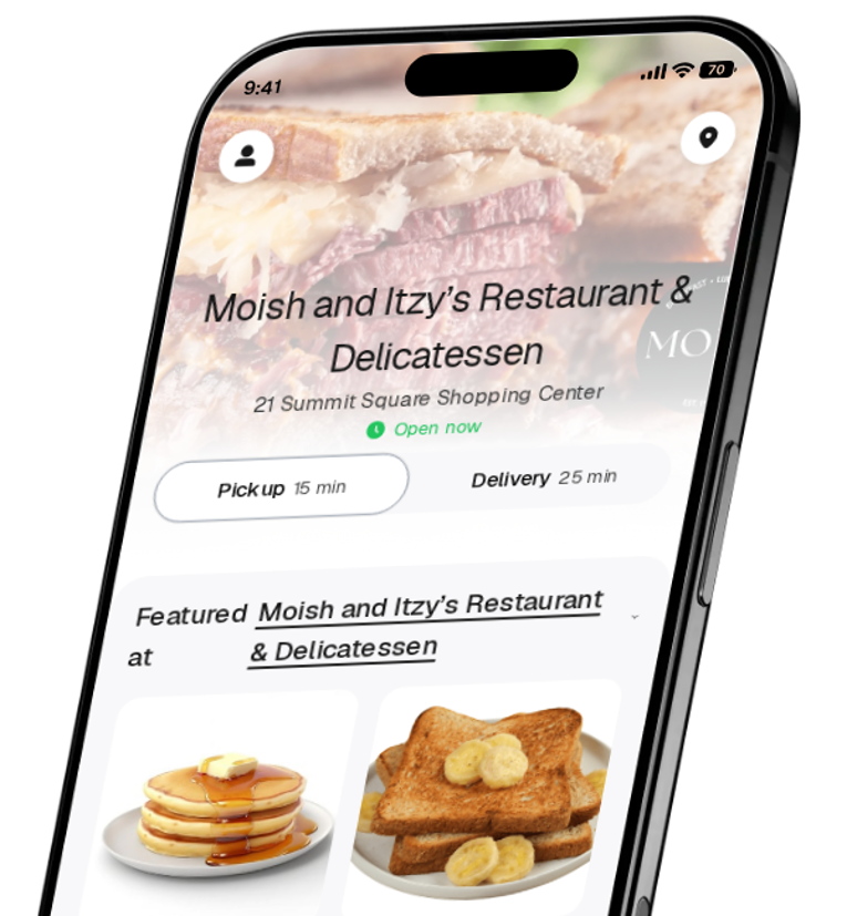 Moish and Itzy’s Restaurant & Delicatessen app preview