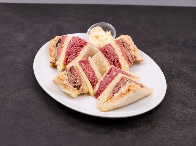 (C4) Corned Beef, Roast Beef, and Swiss Cheese.