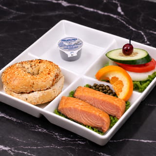 (H) Bagel, Cream Cheese, and Kippered Salmon