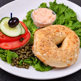 (E) Bagel, Lox Cream Cheese Spread