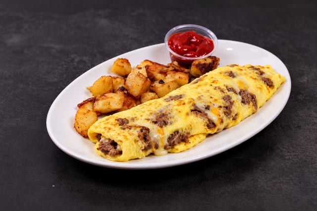 Philly Cheese Steak Omelette.