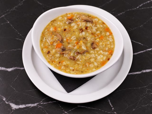 Mushroom Barley Soup.