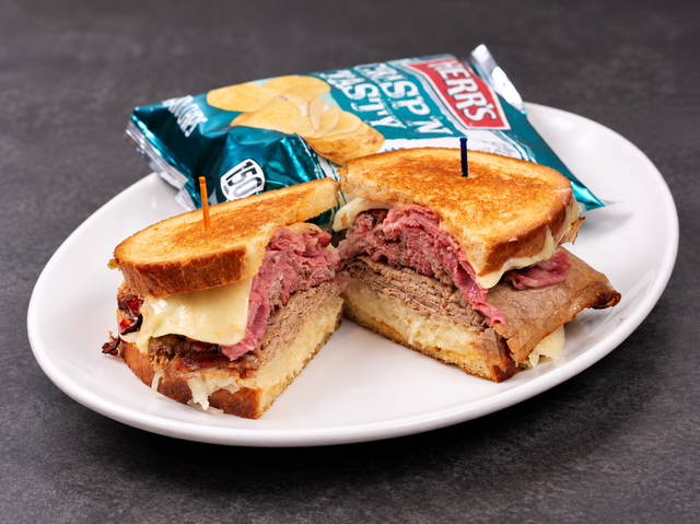 (R7) Brisket of Beef, Pastrami, and Swiss Cheese.