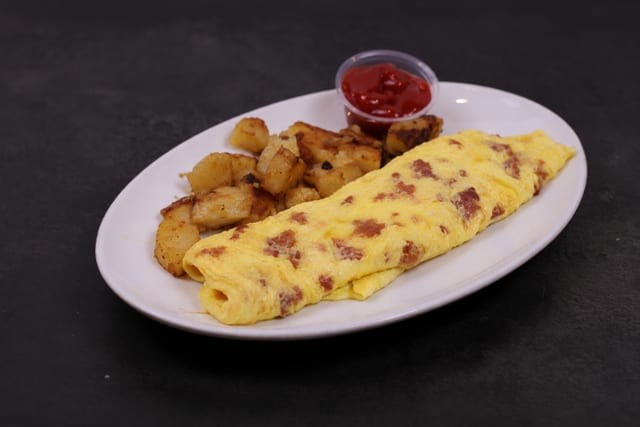 Bacon & Cheese Omelette.