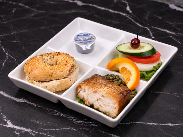 (G) Bagel, Cream Cheese, and Whitefish.