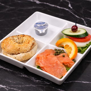 (C) Bagel, Cream Cheese, and Lox (Salt)