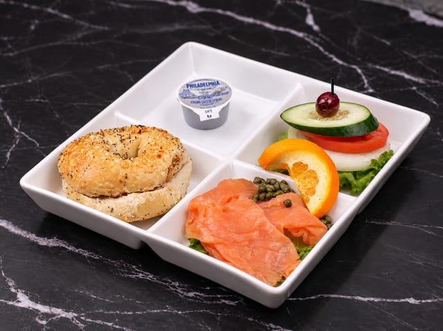 (C) Bagel, Cream Cheese, and Lox (Salt).
