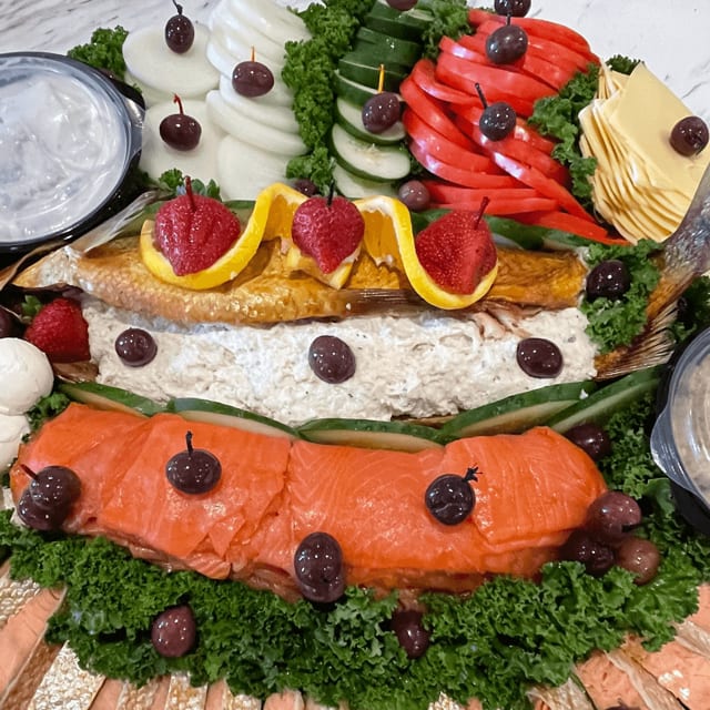 Assorted Smoked Fish Platter.