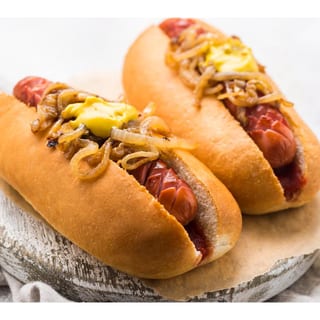 (HD1) Two Hot Dogs w/ Salami, Bacon and Cheese